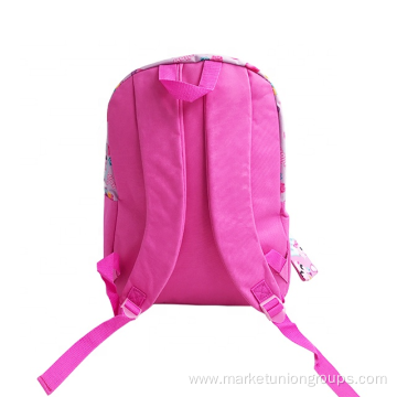Wholesale 600D Polyester Large Capacity Cheap Pink Unicorn school bags